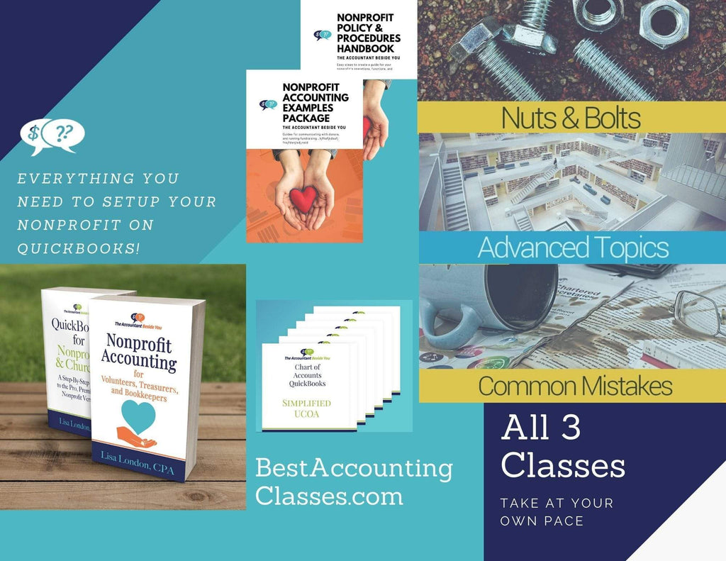 The Best Nonprofit QuickBooks Training, includes Classes and Books